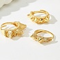 Геометрические нерегулярные регулируемые латунные открытые кольца-манжеты для женщин, шип/шип