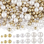 1676Pcs 9 Styles ABS Plastic Imitation Pearl with CCB Plastic Beads, Round