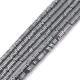 Rhombus Non-magnetic Synthetic Hematite Beads Strands, 3x3x1mm, Hole: 1mm, about 345pcs/strand, 16 inch