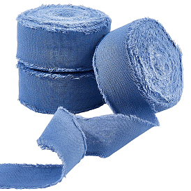 Хлопковая и льняная лента, лента с необработанными краями, для пошива аксессуаров