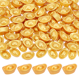 1 Миниатюрная модель золотого слитка из смолы в пакете, аксессуары для кукольного домика с микро-ландшафтом, притворяясь опорными украшениями