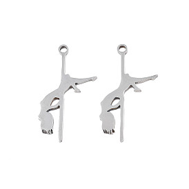 201 Подвески из нержавеющей стали с ионным покрытием (IP), танцор