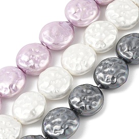 Гальванические оболочки жемчужные бусы пряди, плоско-круглые