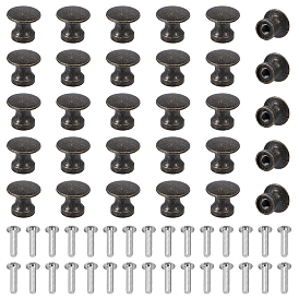 Ручки для выдвижных ящиков из цинкового сплава, шкаф тянет ручки для ящика, аксессуары для дверных ручек, плоско-круглые