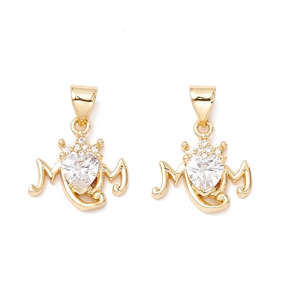 Brass Micro Pave Clear Cubic Zirconia Charms, Bat Shapes