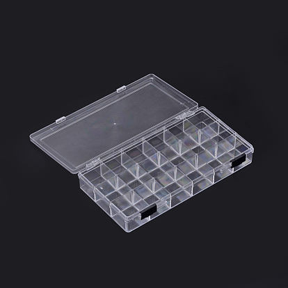 Plastic Bead Storage Containers, 18 Compartments, Rectangle