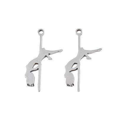 201 Подвески из нержавеющей стали с ионным покрытием (IP), танцор