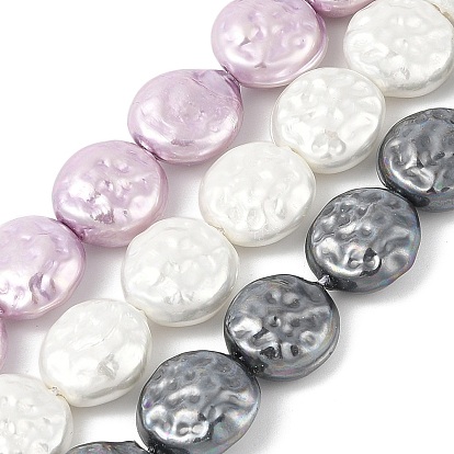 Гальванические оболочки жемчужные бусы пряди, плоско-круглые