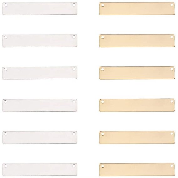 Латунные подвески, прямоугольные