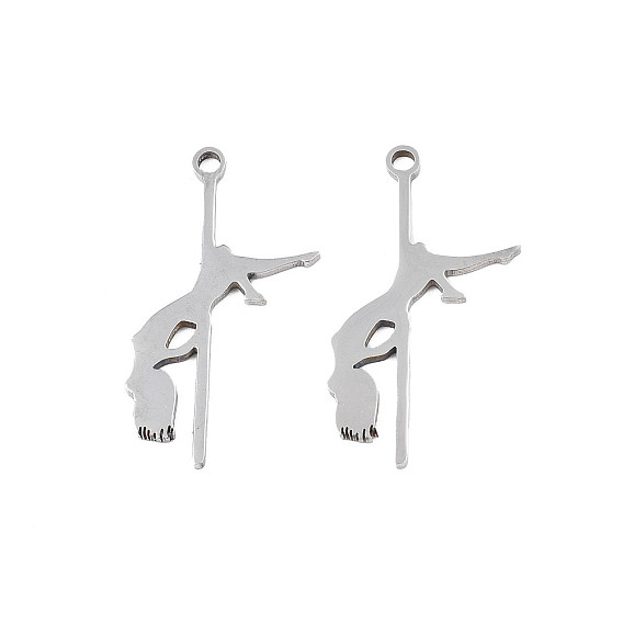 201 Подвески из нержавеющей стали с ионным покрытием (IP), танцор