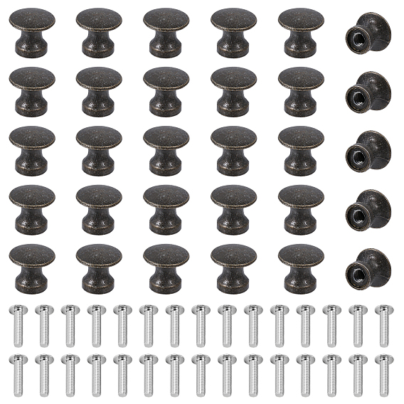 Ручки для выдвижных ящиков из цинкового сплава, шкаф тянет ручки для ящика, аксессуары для дверных ручек, плоско-круглые