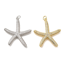 Латунные микро проложить кубического циркония подвески, форма морской звезды, с целью перехода в кольце