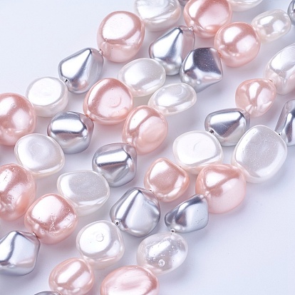 Shell Pearl Beads Strands, Nuggets
