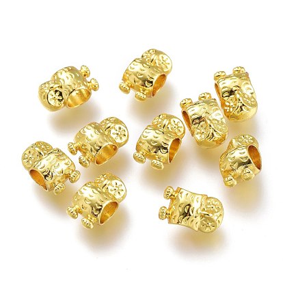 Alloy Beads, Long-Lasting Plated, for Jewelry Making, Owl Shape