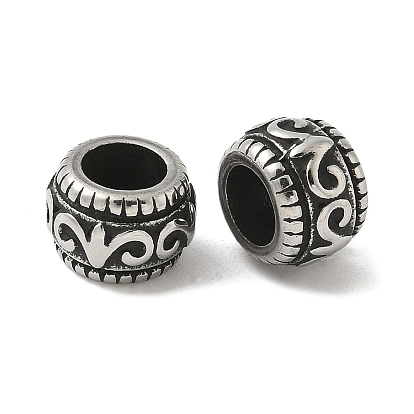 304 из нержавеющей стали европейские шарики, бусины с большим отверстием, барабан