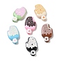 Printed  Opaque Acrylic Beads, Star Ice Lolly