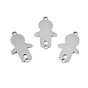 Ion Plating(IP) 201 Stainless Steel Connector Charms, Laser Cut, Boy