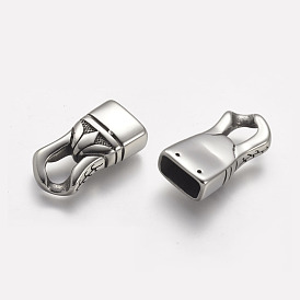 304 Stainless Steel Cord Ends, End Caps, For Leather Cord Bracelets Jewelry Making