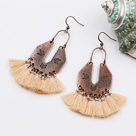 Bohemian Fringe Earrings Vintage Waterdrop Jewelry for Bride with Delicate Beads