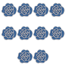 10шт. стеклянные стразы с горячей фиксацией, горный хрусталь, хрустальная лента для шитья со стразами, аксессуары для костюма, с тканью Оксфорд, синие