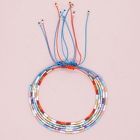 Минималистичные летние регулируемые браслеты из стеклянного бисера для женщин