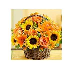 A Basket of Sunflower DIY Diamond Painting Kits, Including Resin Rhinestones, Diamond Sticky Pen, Tray Plate and Glue Clay