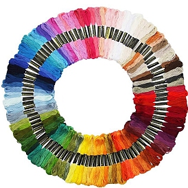 100 Skeins 100 Colors Polyester Embroidery Threads for Cross Stitch, 6-Ply Embroidery Floss, DIY Friendship Bracelets String