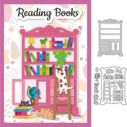 2шт 2 стили книжная полка углеродистая сталь резка штампы трафареты, для diy scrapbooking, Фотоальбом, декоративная бумага для тиснения, форма для поздравительных открыток