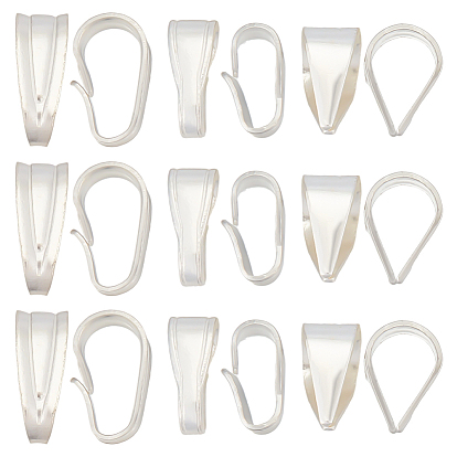 15 шт. 3 стили 925 застежки-кнопки из стерлингового серебра