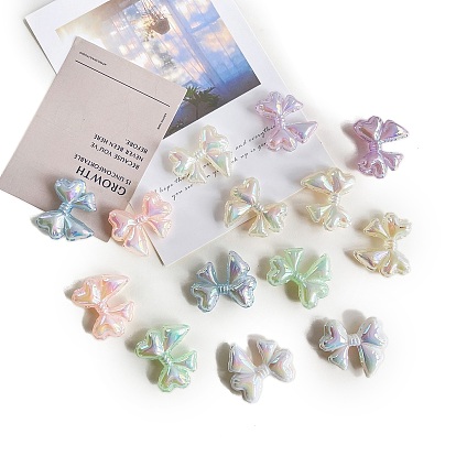 Светящиеся непрозрачные акриловые бусины, бантом, светящиеся в темноте бусы