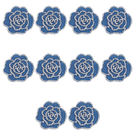 10шт. стеклянные стразы с горячей фиксацией, горный хрусталь, хрустальная лента для шитья со стразами, аксессуары для костюма, с тканью Оксфорд, синие