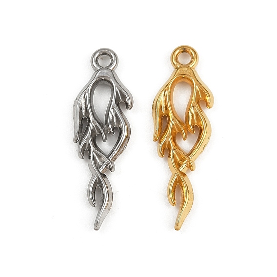 304 подвески из нержавеющей стали, ионное покрытие (ip), подвески в форме пламени