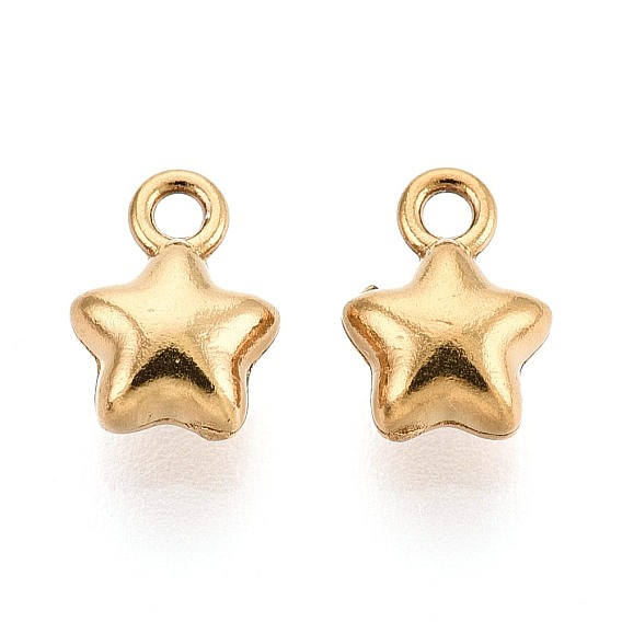 304 подвески из нержавеющей стали, звезды прелести, ионное покрытие (ip), долговечный