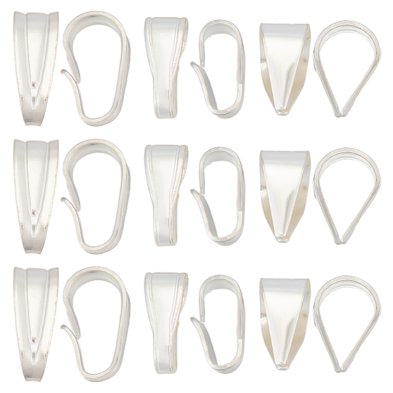 15 шт. 3 стили 925 застежки-кнопки из стерлингового серебра