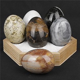 Creative egg-shaped Afghan jade play pieces marble spherical crafts home soft decoration small ornaments