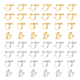 48шт. 8 стиль латунные клипсы фурнитура