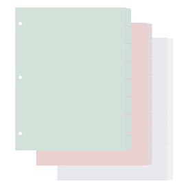 48 шт. 3 цветные полипропиленовые пластиковые листы-разделители для папок, разделитель вкладок для блокнота, прямоугольные