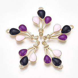 Alloy Pendants, with Enamel, Balloon, Light Gold