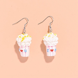 Resin Food Model Dangle Earrings, Jewely for Women, Colorful