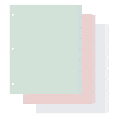 48 шт. 3 цветные полипропиленовые пластиковые листы-разделители для папок, разделитель вкладок для блокнота, прямоугольные