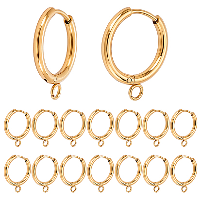 16 шт. 304 серьги-кольца из нержавеющей стали, ионное покрытие (ip)