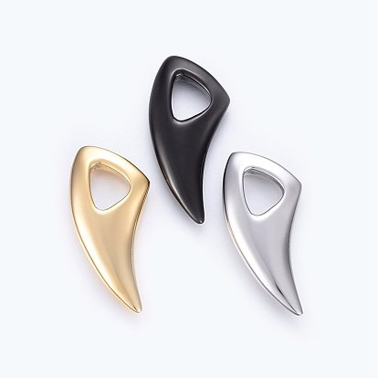 304 Stainless Steel Pendants, Fangtooth Shape