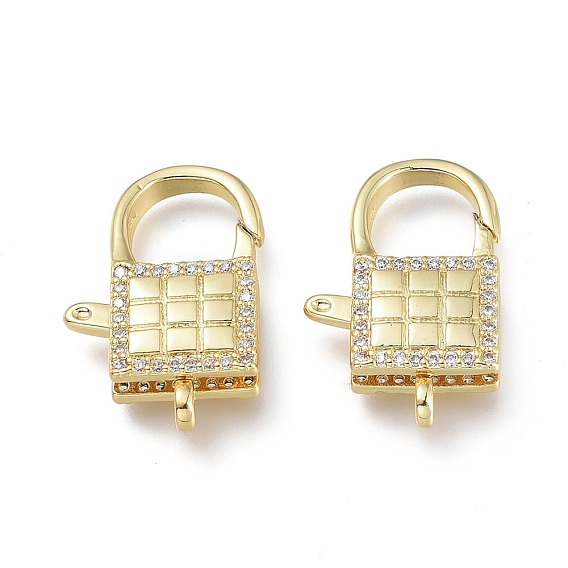 Латунный микро pave прозрачный кубический цирконий лобстер, долговечный, запирать