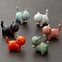 Ceramic Cat Figurines with Bell, for Home Office Desktop Decoration