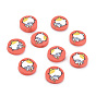 Handmade Polymer Clay Cabochons, Polymer Clay Slices for Resin Crafts & DIY Projects, Flat Round with Cat