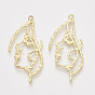 Alloy Open Back Bezel Pendants, For DIY UV Resin, Epoxy Resin, Pressed Flower Jewelry, Face