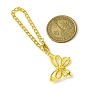 Alloy Butterfly Cup Pendant Decorations, with Iron Twisted Chains Curb Chain