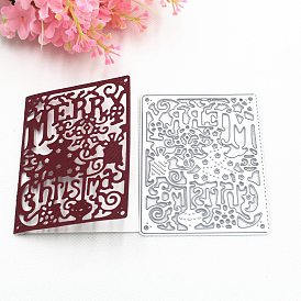 Merry Christmas Carbon Steel Cutting Dies Stencils, for DIY Scrapbooking, Photo Album, Decorative Embossing Paper Card