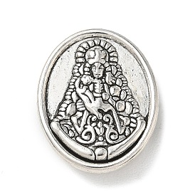 Прелести сплава слайд, ползунки, для изготовления кожаных браслетов, овальные