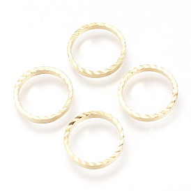 Латунные соединительные колечки, без никеля , реальный 18 k позолоченный, кольцо